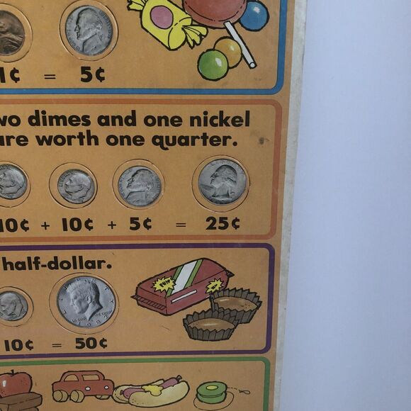 1985 Vintage Golden Step Ahead Learning Puzzle Fun with Money 4739-1 - Picture 4 of 15